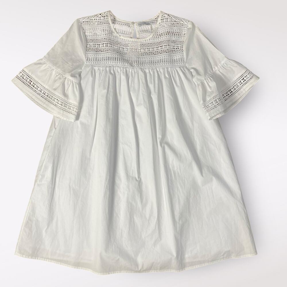 English Factory White Lace Detail Mini Dress Size S